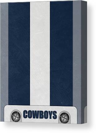 1 Dallas Cowboys Helmet Art Joe Hamilton Canvas Print