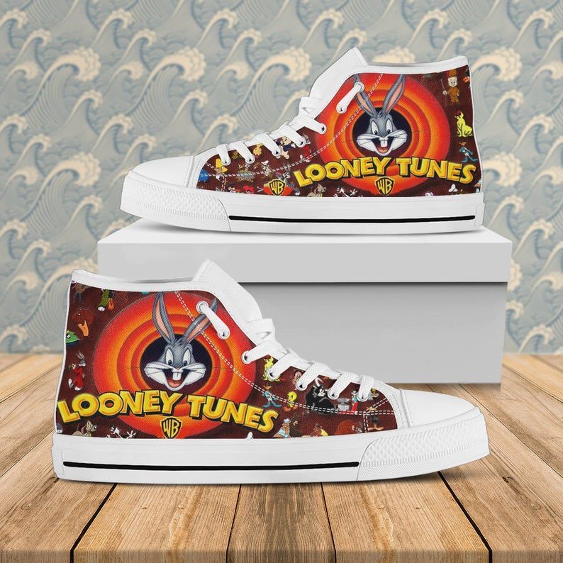 Looney Tunes High Top Bunny Custom Gift Shoes Running Shoes White High Top Shoes