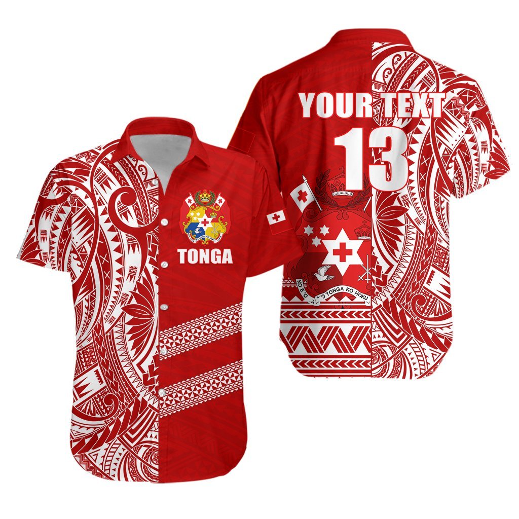 (Custom Personalised) Tonga Rugby Hawaiian Shirt Rustic