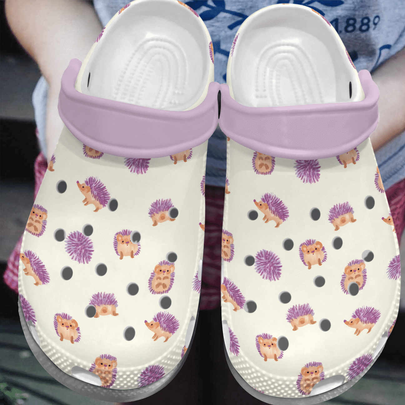 Hedgehog Personalized Clog, Custom Name, Text, Color, Number Fashion Style For Women, Men, Kid, Print 3D Cute Babies