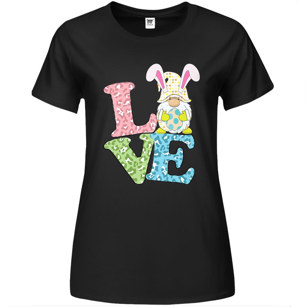 Love Easter Bunny Egg Gnome Premium Womens T Shirts