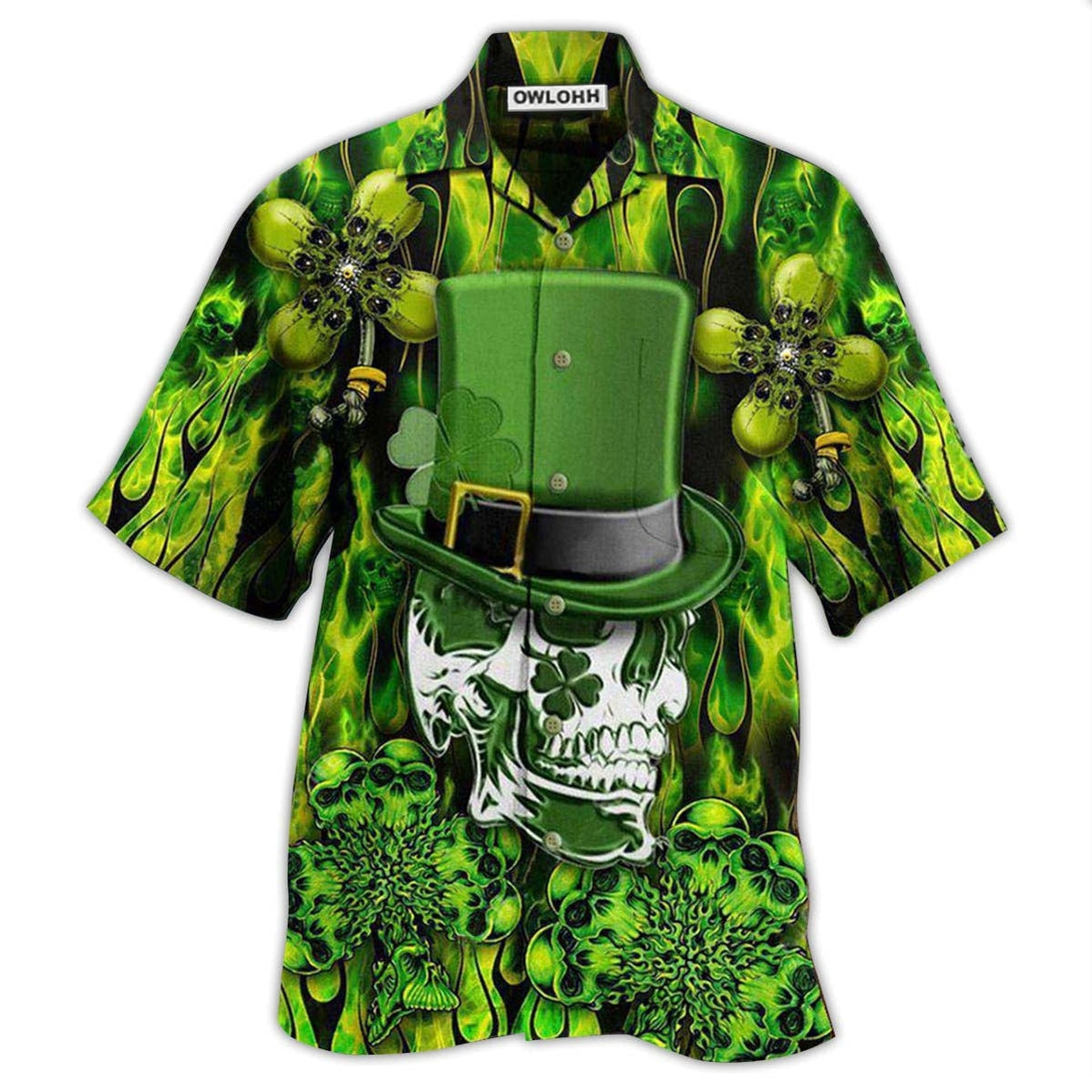 Irish Skull Enjoys Saint Patricks Day Hawaii Shirt Ha34499