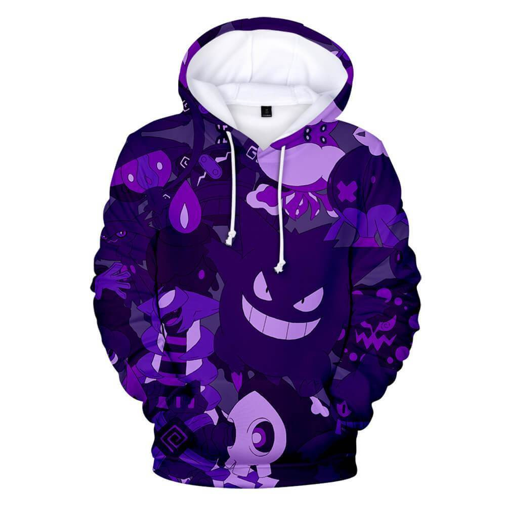 Gengar Ghost Hoodie 3D
