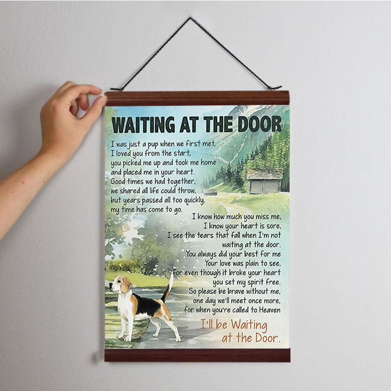 Peckshirt Style Beagle Waiting At The Door Poem Poster Canvas Poster Canvas