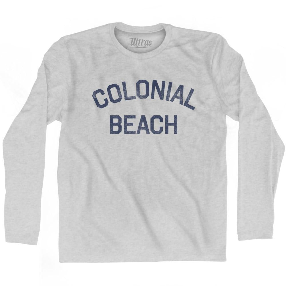 Virginia Colonial Beach Adult Cotton Long Sleeve Vintage T-shirt