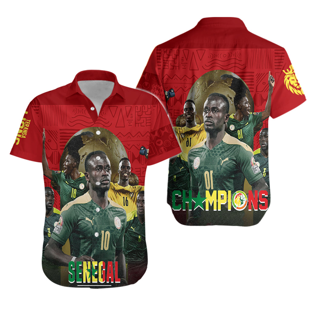 Senegal Afcon 2022 Champions Hawaiian Shirt Teranga Lions Lt7