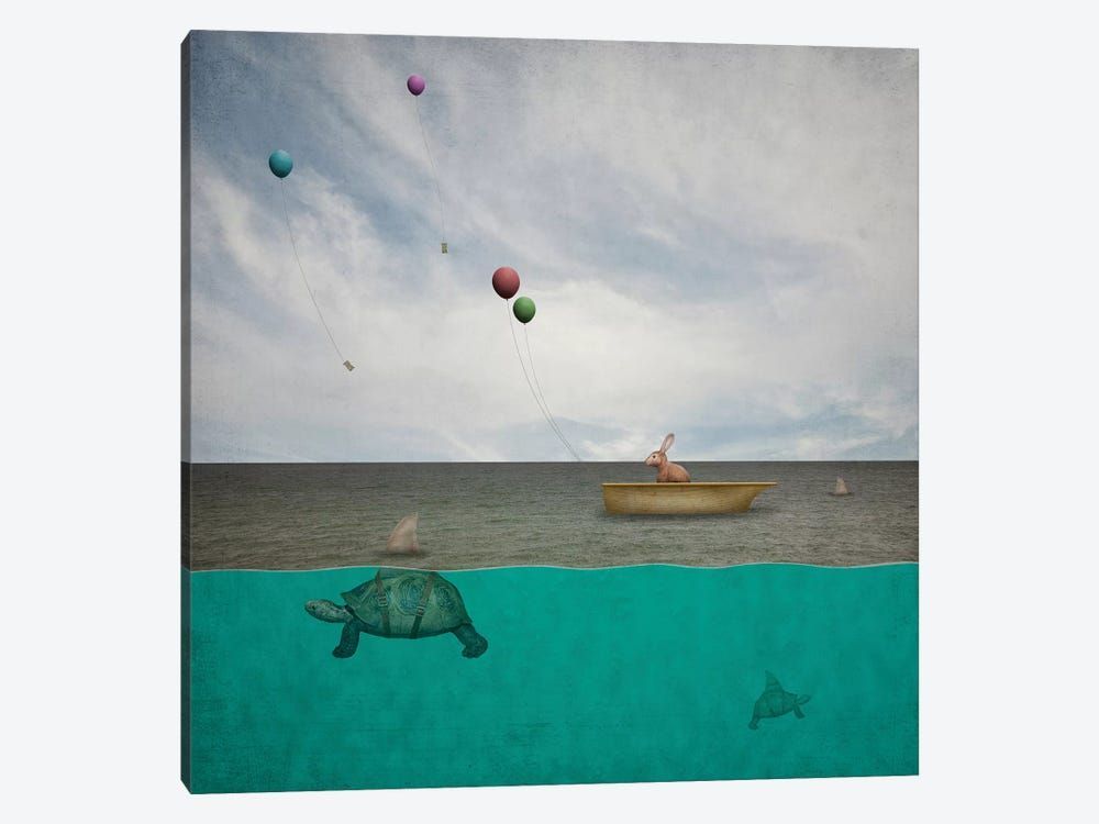 There’s Sharks In These Waters Canvas Poster 8″x12″ 12×18″ 18″x26″ 24″x36″ 30″x45″