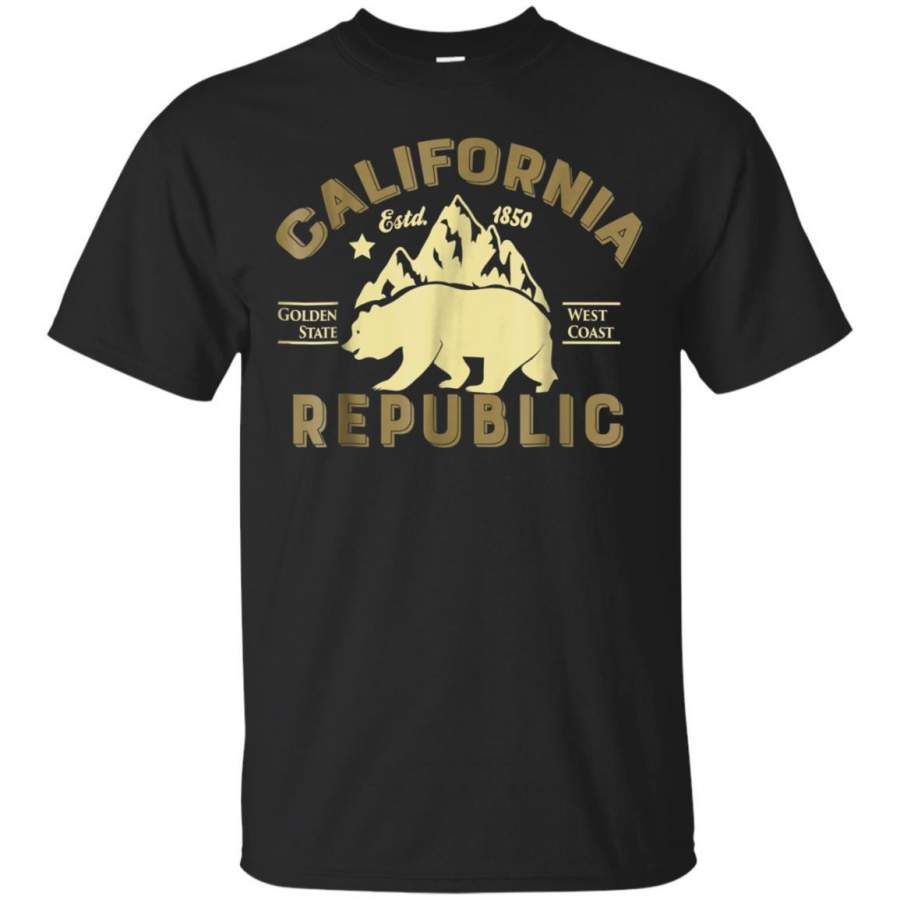 California Republic Shirt – Golden State Bear Vintage Retro Tee