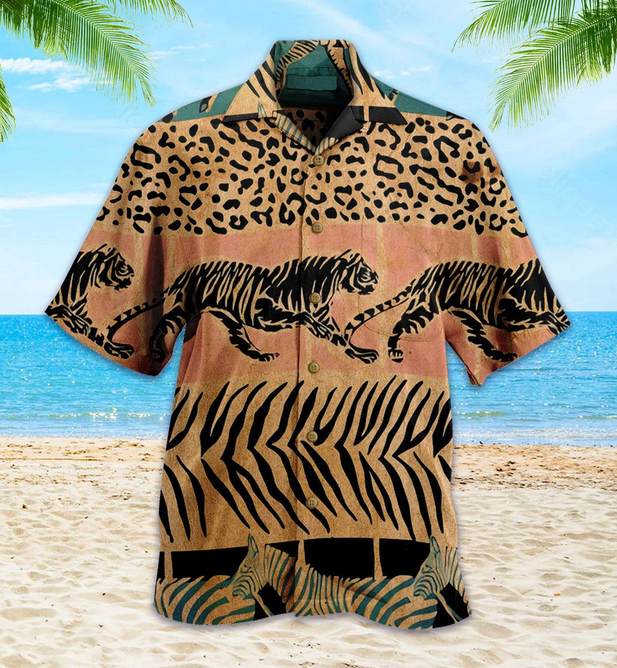 Tiger And Zebra Hawaii Shirt Ha101302