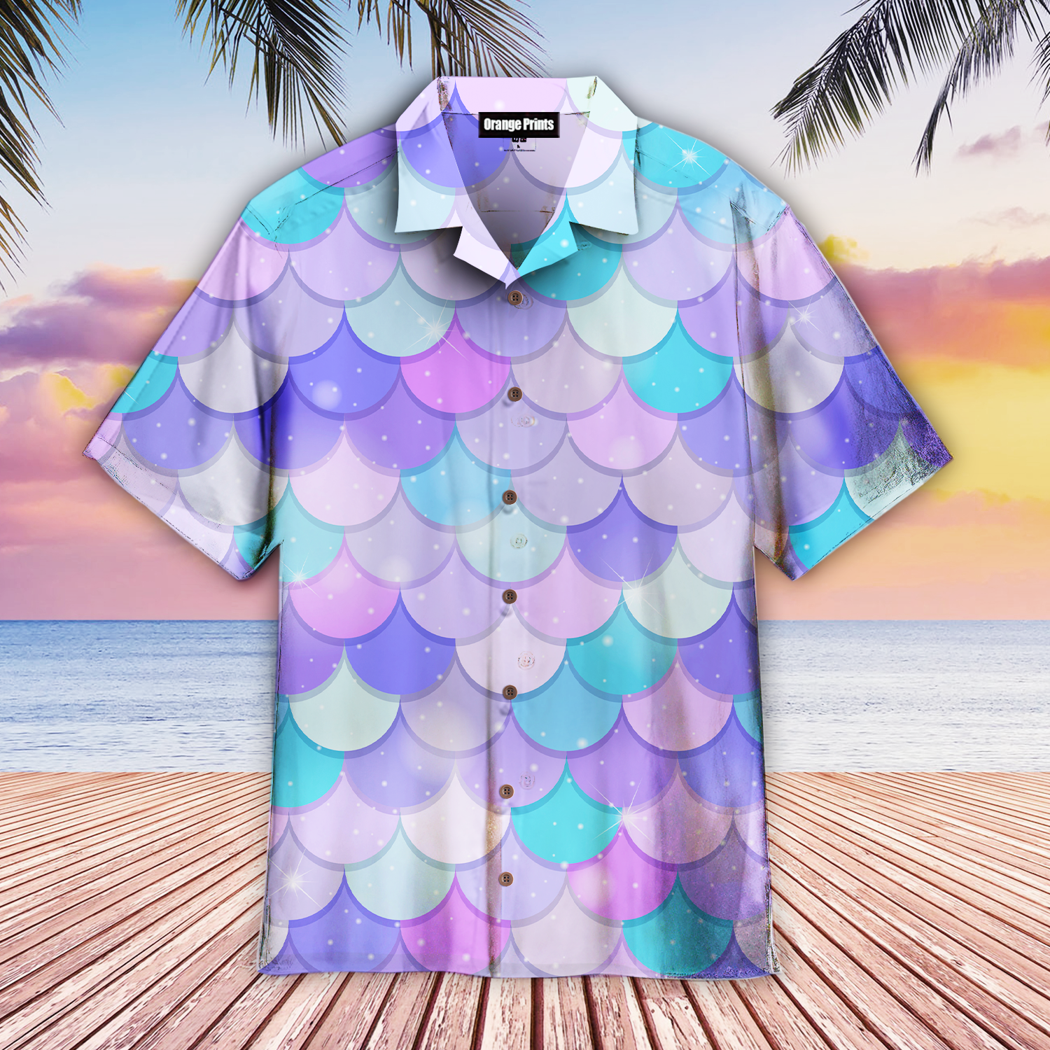 The Little Mermaid Blue Purple Hawaii Shirt For Men Women Ha13938