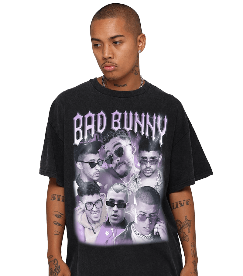 Bad Bunny Vintage Tee – Black