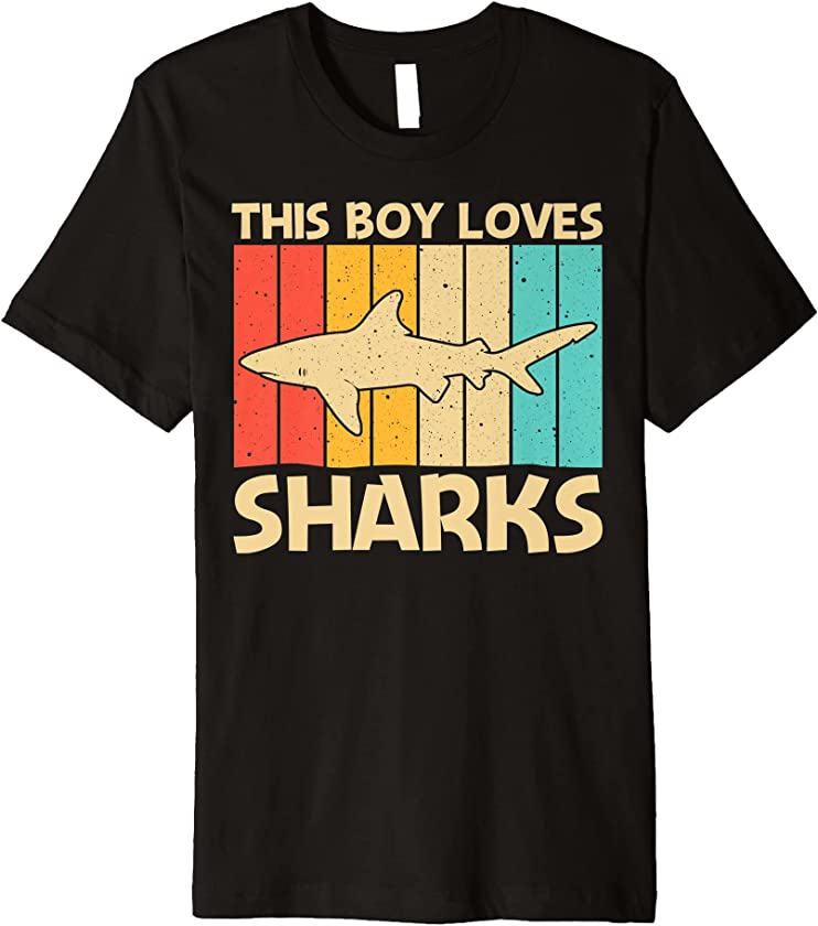 Cool Shark Design For Boys Kids Shark Ocean Animal Lovers Premium T-Shirt