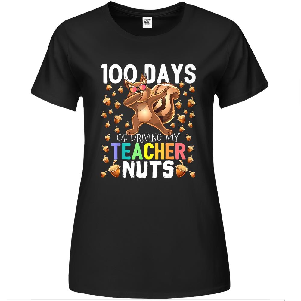 100 Days Of Driving My Teacher Nuts Dabbing Squirrel School Premium Womens T Shirts