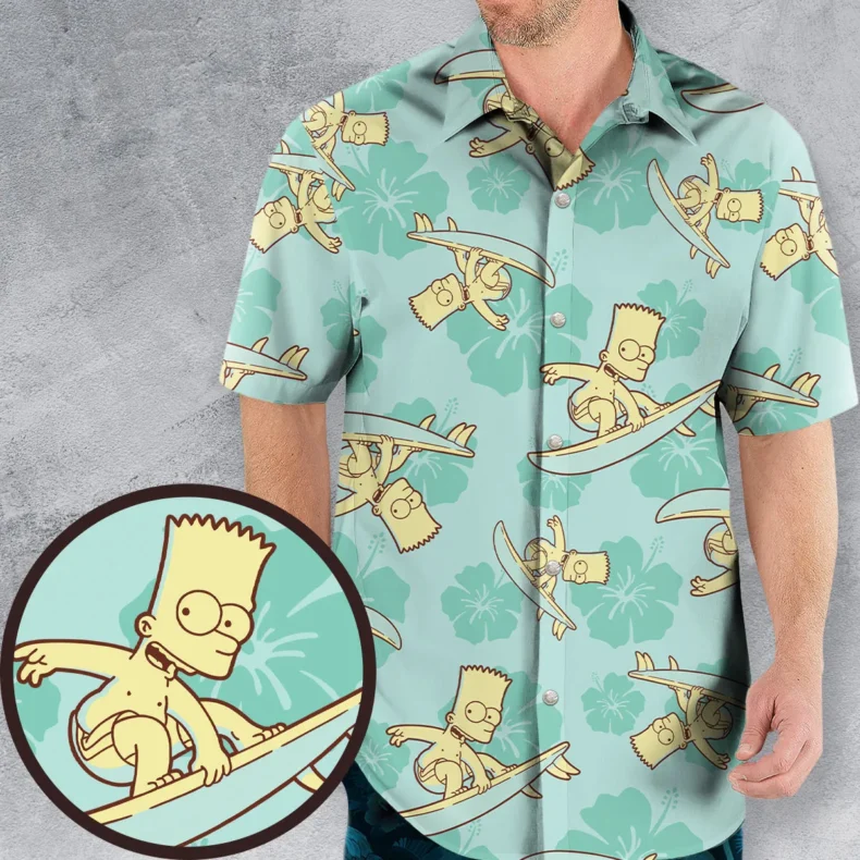 Surfing Simpsons The Simpsons Hawaiian Shirt