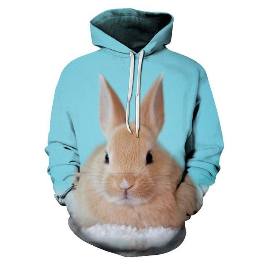 Cute Rabbit Face 3D – Sweatshirt, Hoodie, Pullover