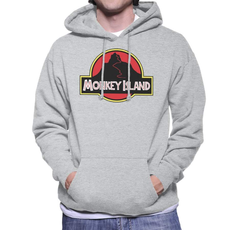 Monkey Island Jurrassic Park Logo Men’s Hooded Sweatshirt