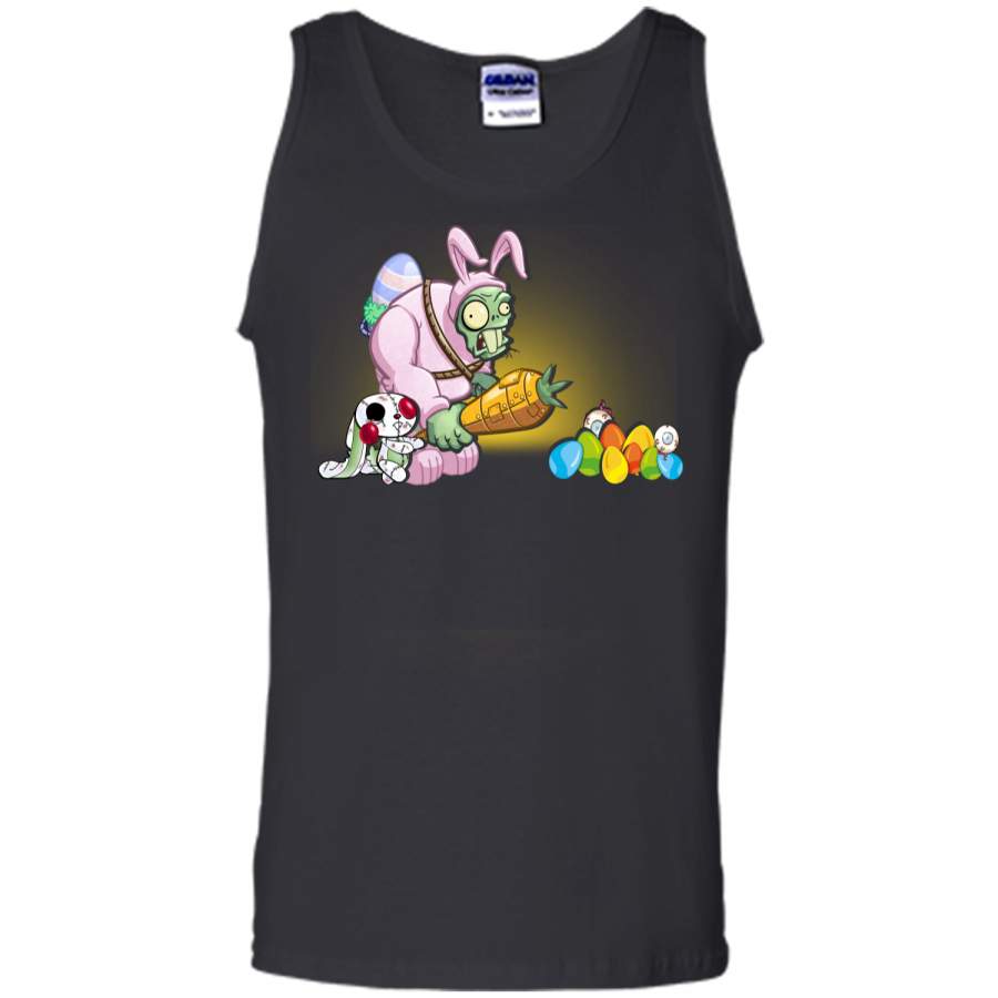 Bunny zombie with carrot hunt egg T-shirt – happy Easter eg Tank Top