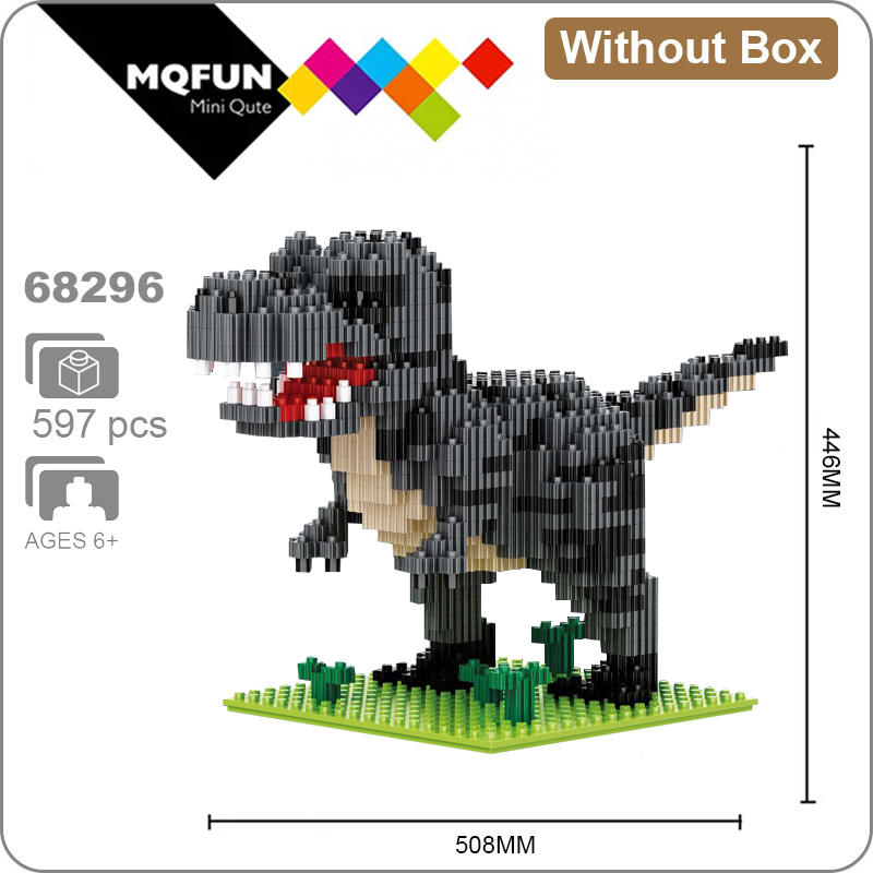 Linkgo Connection Blocks DIY Dinosaur Building Bricks Micro Brinquedo Tyrannosaurus Auction Juguetes animal Kids Toy Boy Present alx