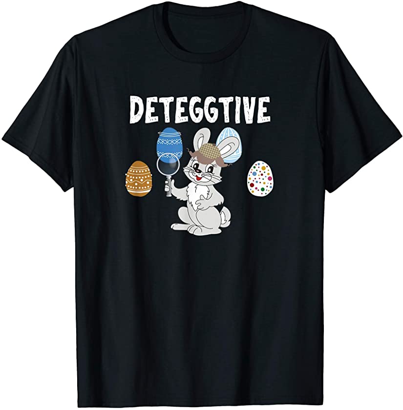 Cute DetEggtive detective bunny for Egg hunting for Easter T-Shirt