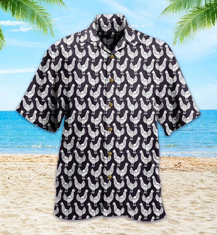 Chickens Seamless Pattern Nw Hawaii Shirt Ha35825