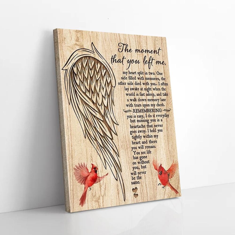 Canvas Art Prints The Moment That You Left Me Wings Angel Cardinal Wall Art Canvas Wall Art Home Decor