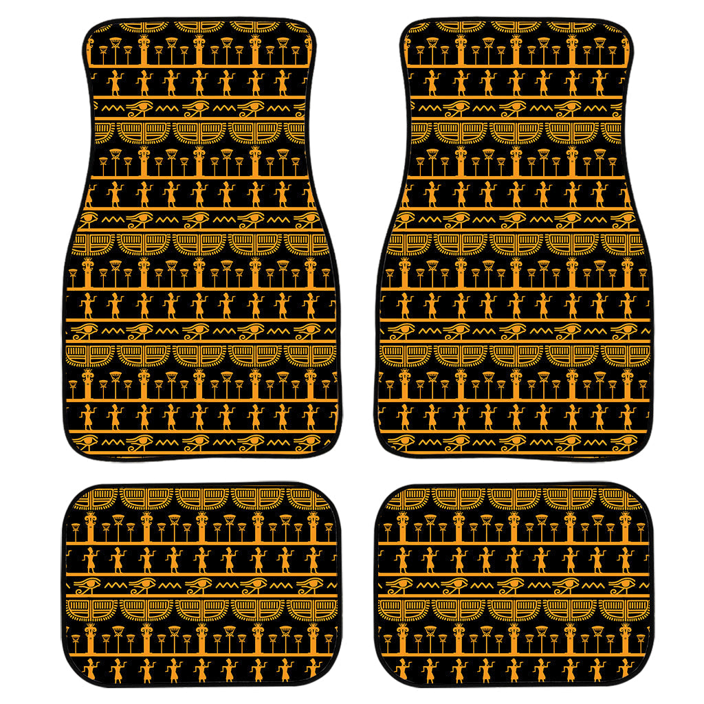 Tribal Egypt Pattern Print Front And Back Car Floor Mats, Front Car Mat