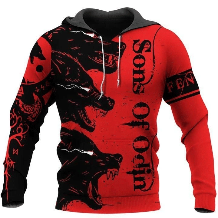 Wolf Tattoo Viking Son Of Odin Hoodie 3D #V