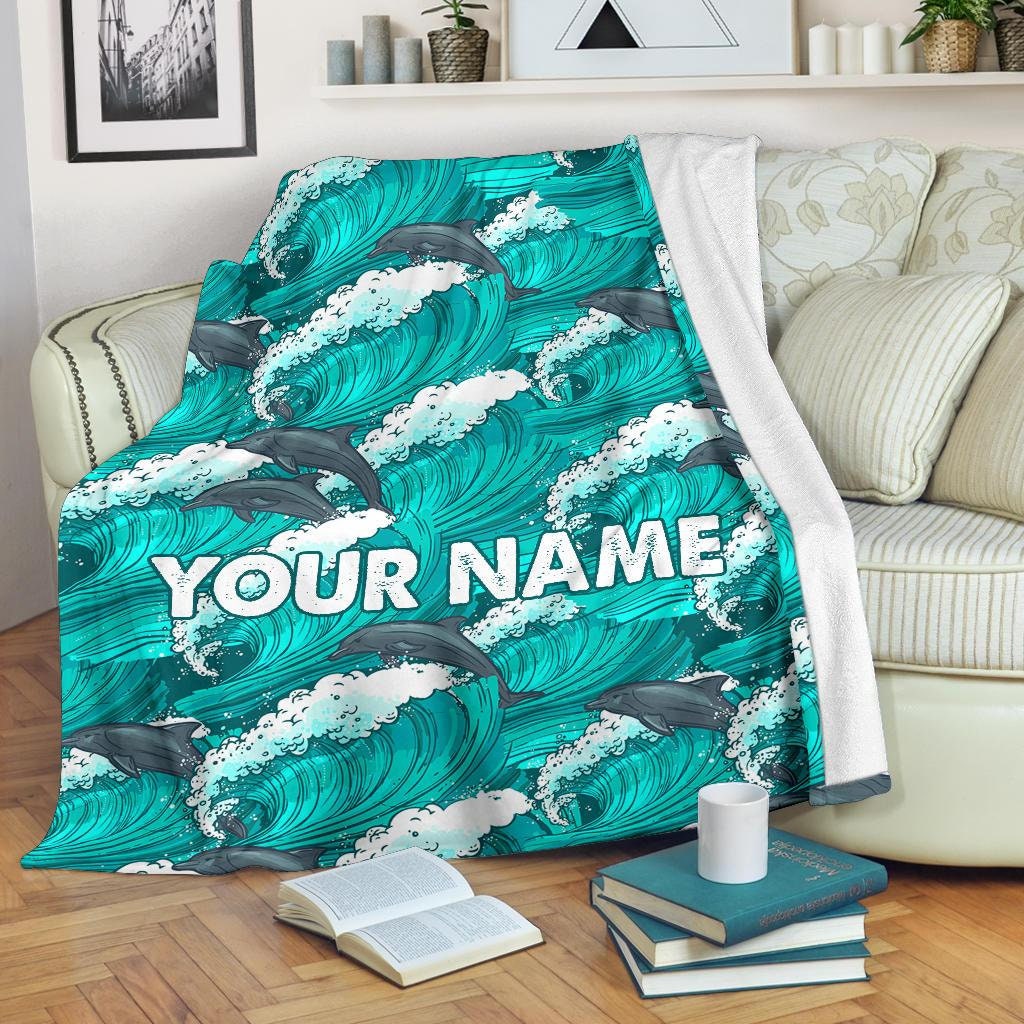 Dolphin Blanket – Dolphin Throw Blanket – Dolphin Fleece Blanket – Dolphin Adult Blanket – Dolphin Kid blanket