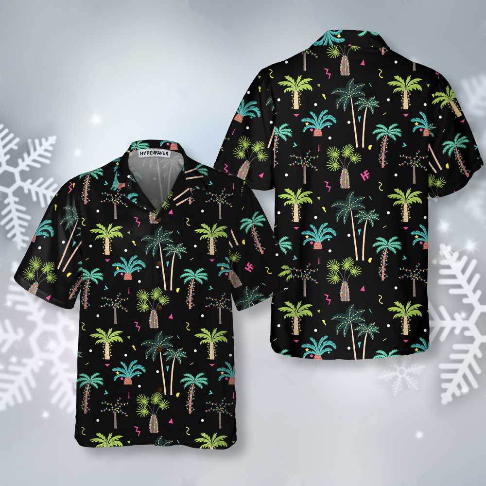 Christmas Palm Trees Hawaii Shirt For Men Women Adult Ha30041