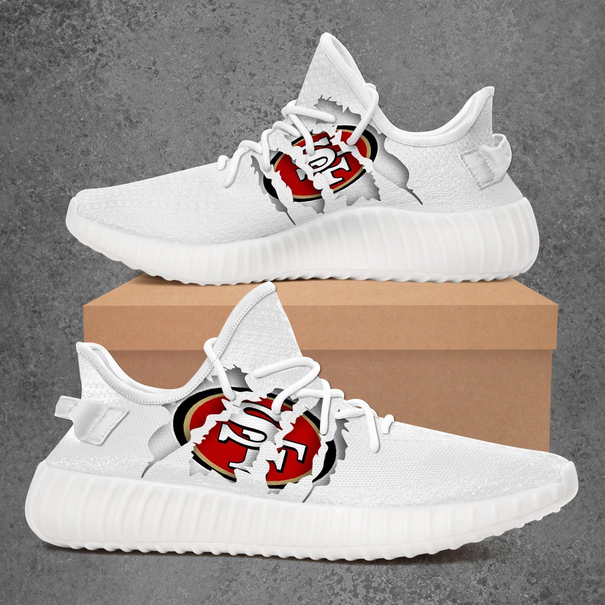 San Francisco 49Ers Yeezy Boost 350 V2 Shoes Top Branding