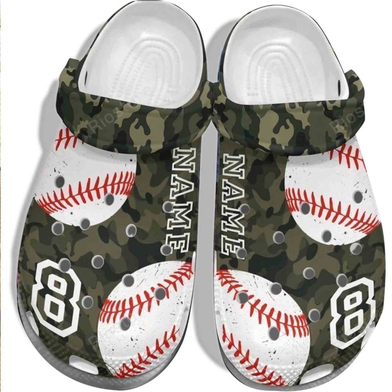 Camo Baseball clog For Army Veteran – Baseball Custom Shoes