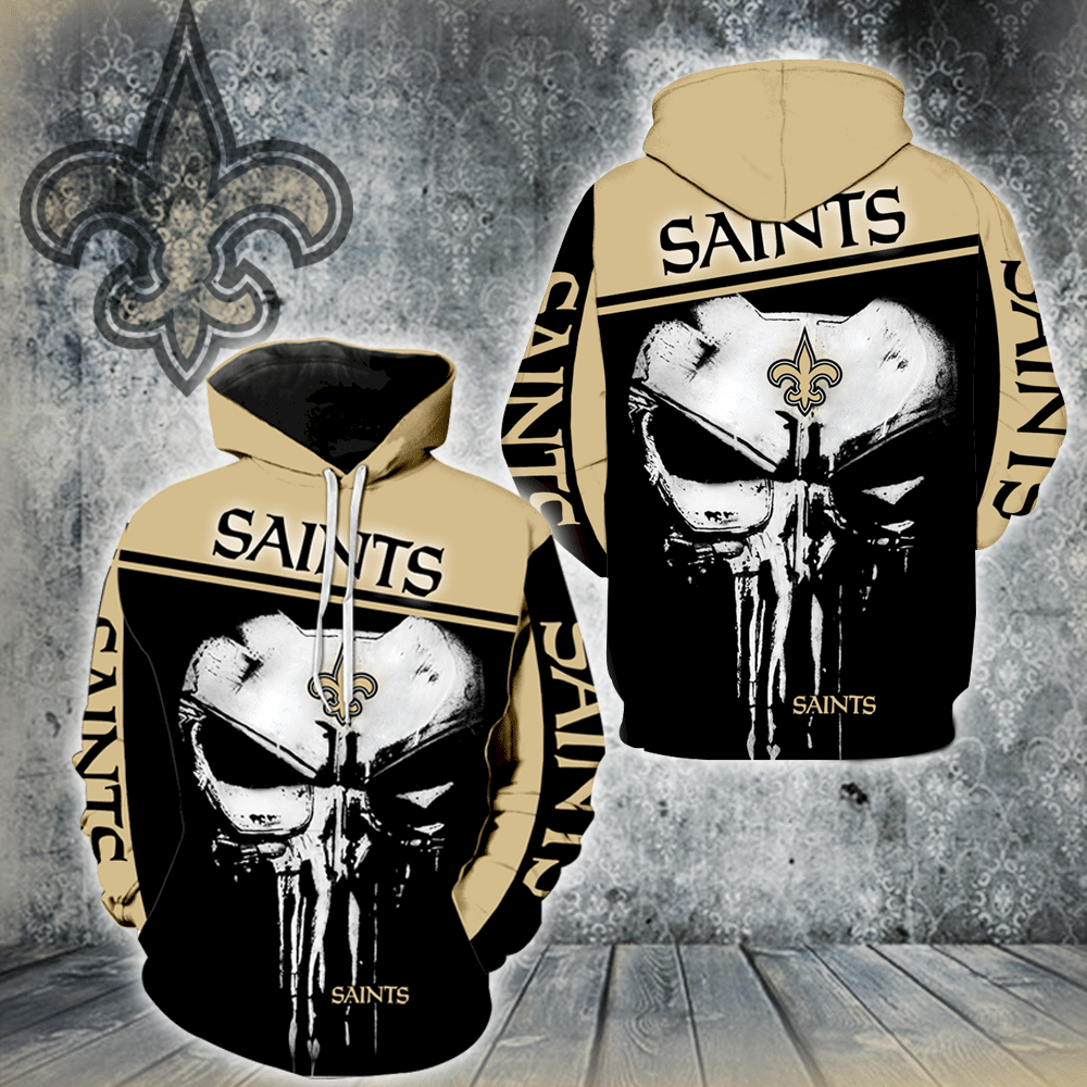 New Orleans Saints Punisher 38 Unisex 3D Hoodie Gift For Fans