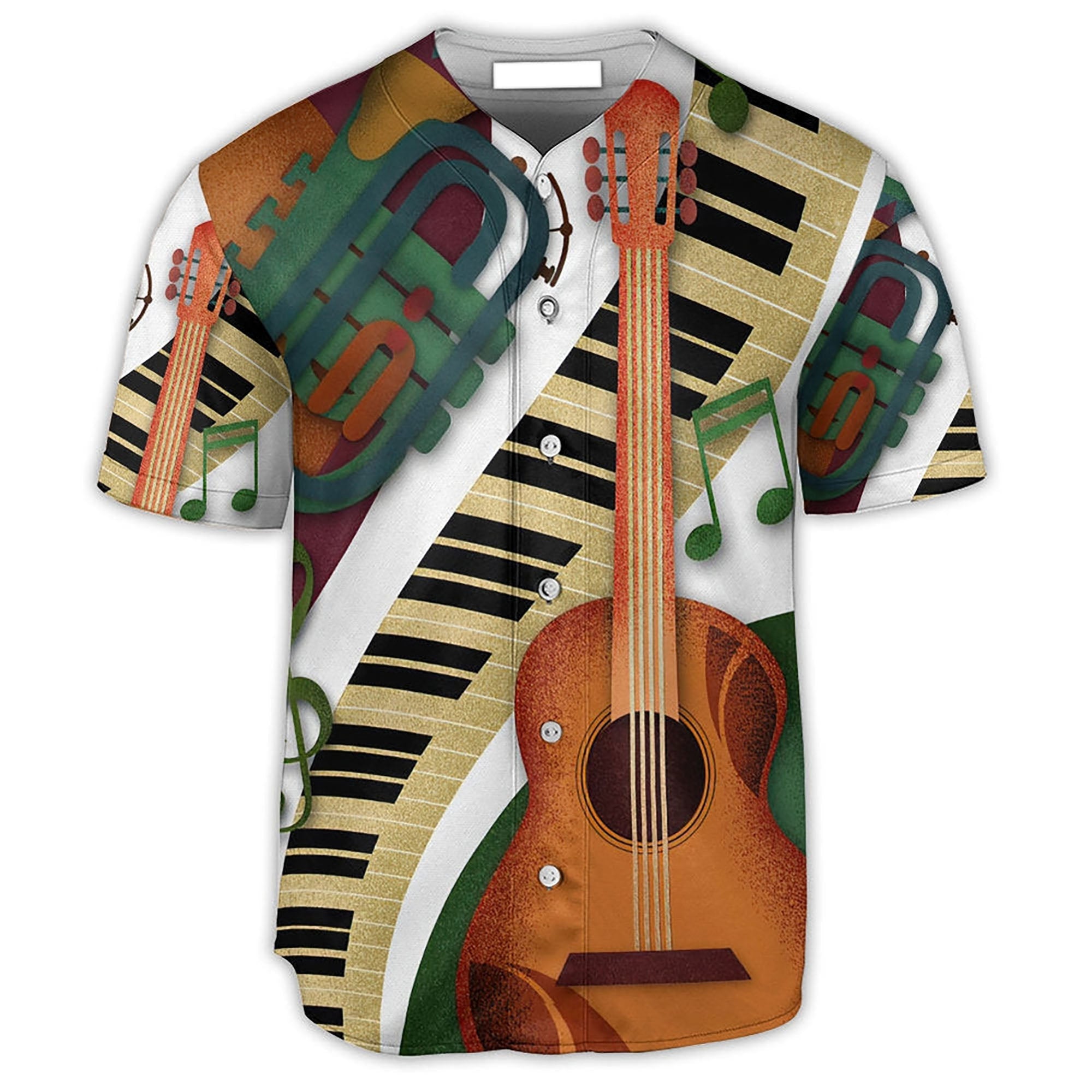 Guitar Vintage Classic Musician Baseball Jersey, Idea Shirt For Guitar Lover, Guitar Baseball Jersey