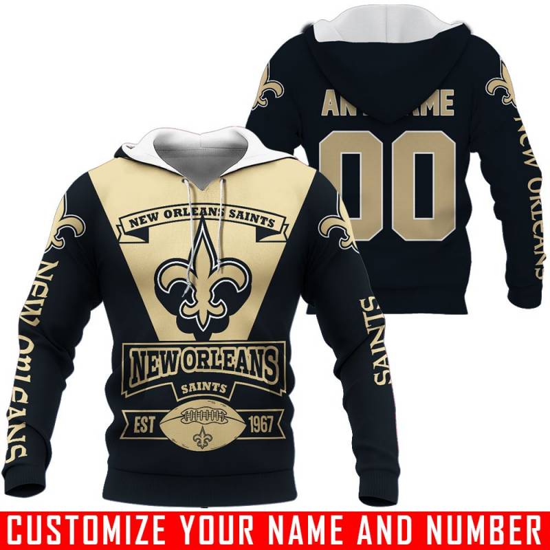 New Orleans Saints – EST 1967 – CUSTOMIZE NAME AND NUMBER – HOT SALE 3D PRINTED – NOT IN STORE