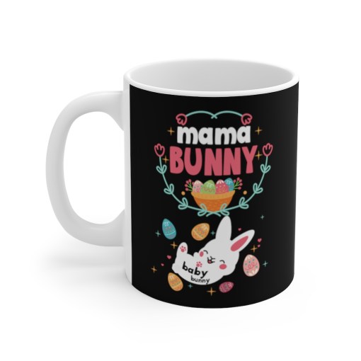 Mama Baby Bunny Easter Eggs Mug