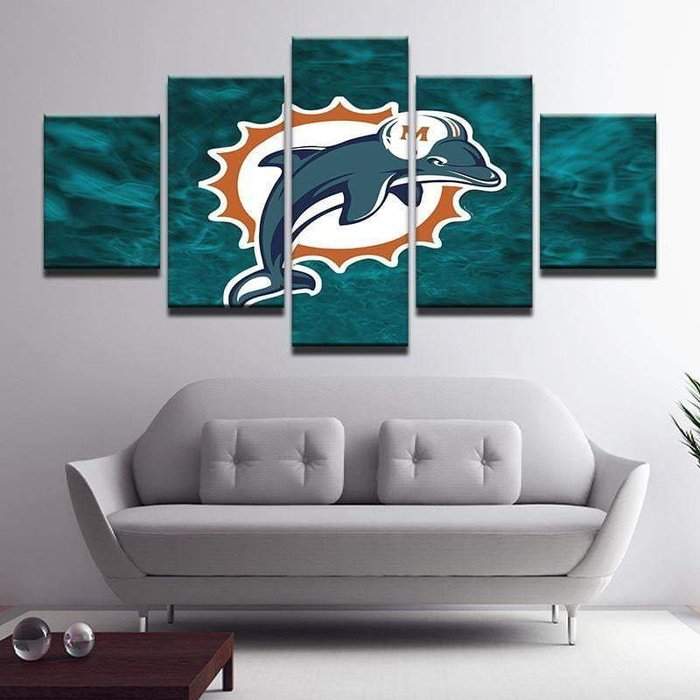 Miami Dolphin Wall Art Canvas Painting Framed Poster Print Decor 1110