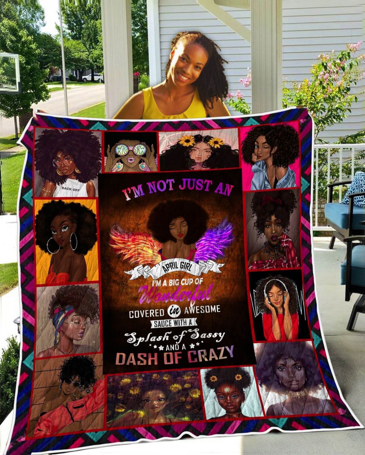 African Quilt Designs I’m An January Black Queen Quilt Beautiful Afro American Girl Black History Month Gift