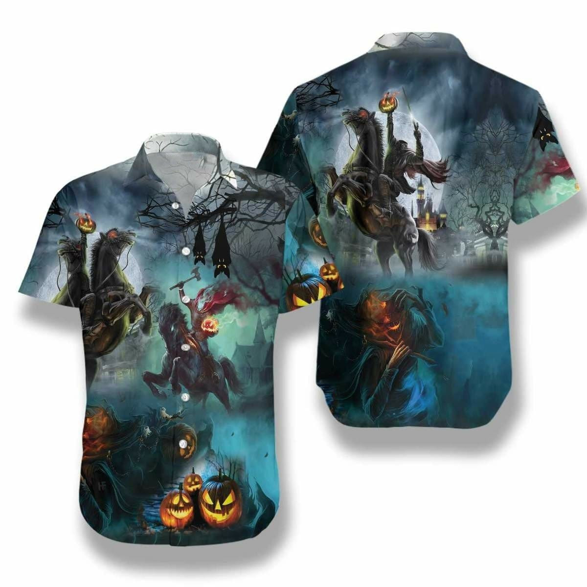 Hawaii Aloha Shirts Headless Horseman Halloween Ha47371