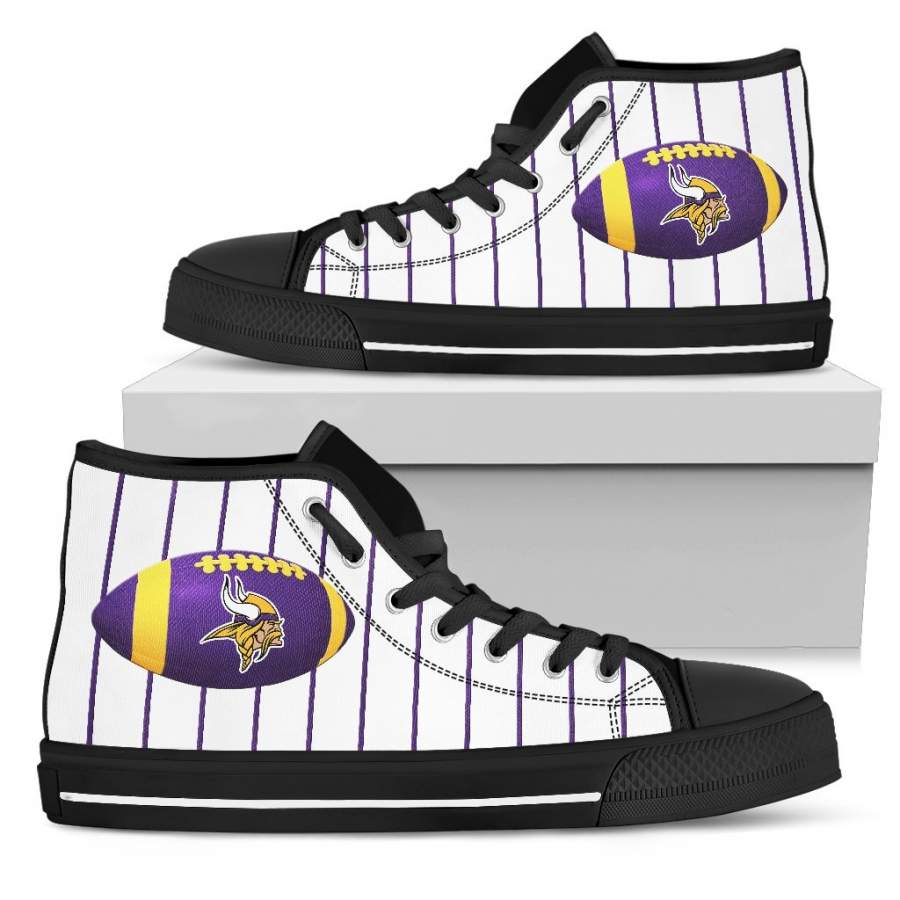 Straight Line With Deep Circle Minnesota Vikings High Top Shoes