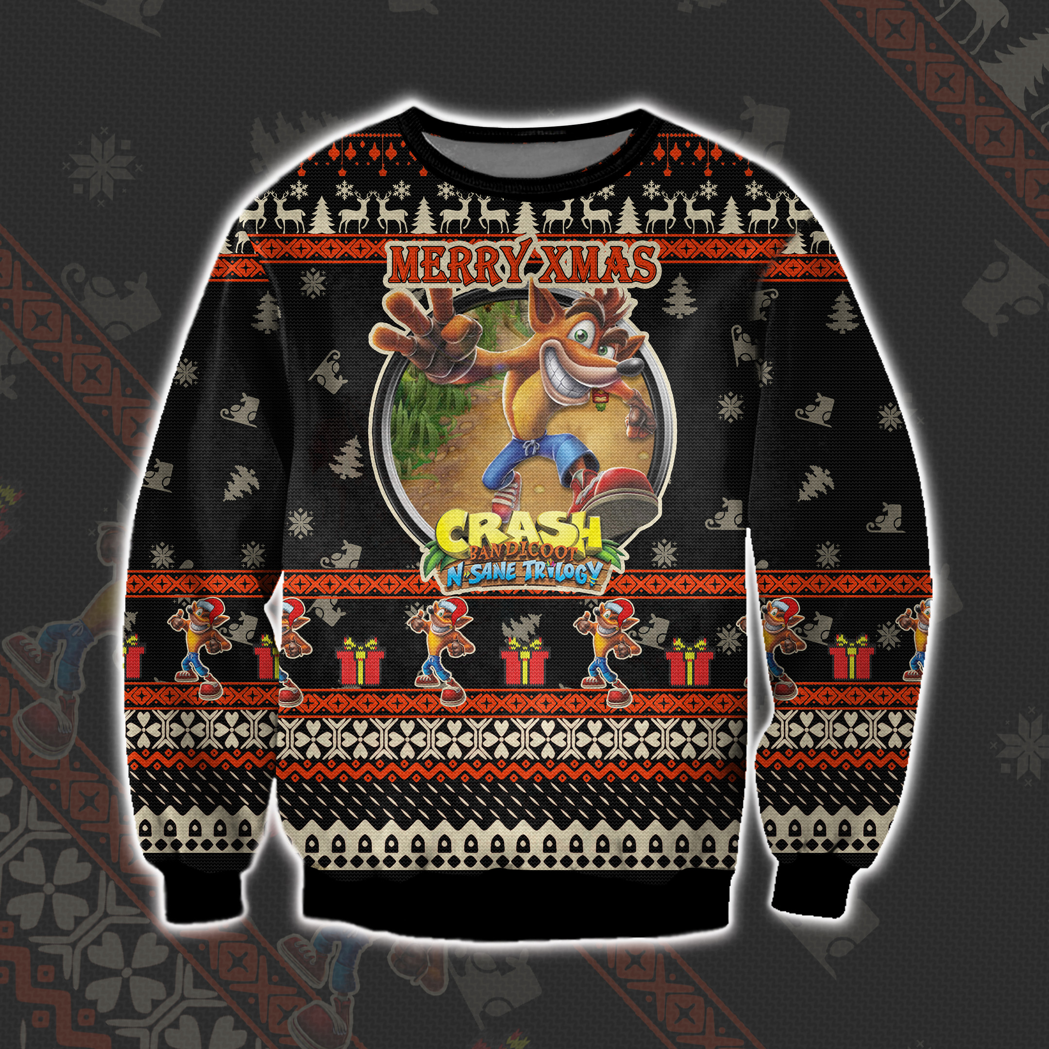 Crash Bandicoot Xmas Ugly Christmas Sweater