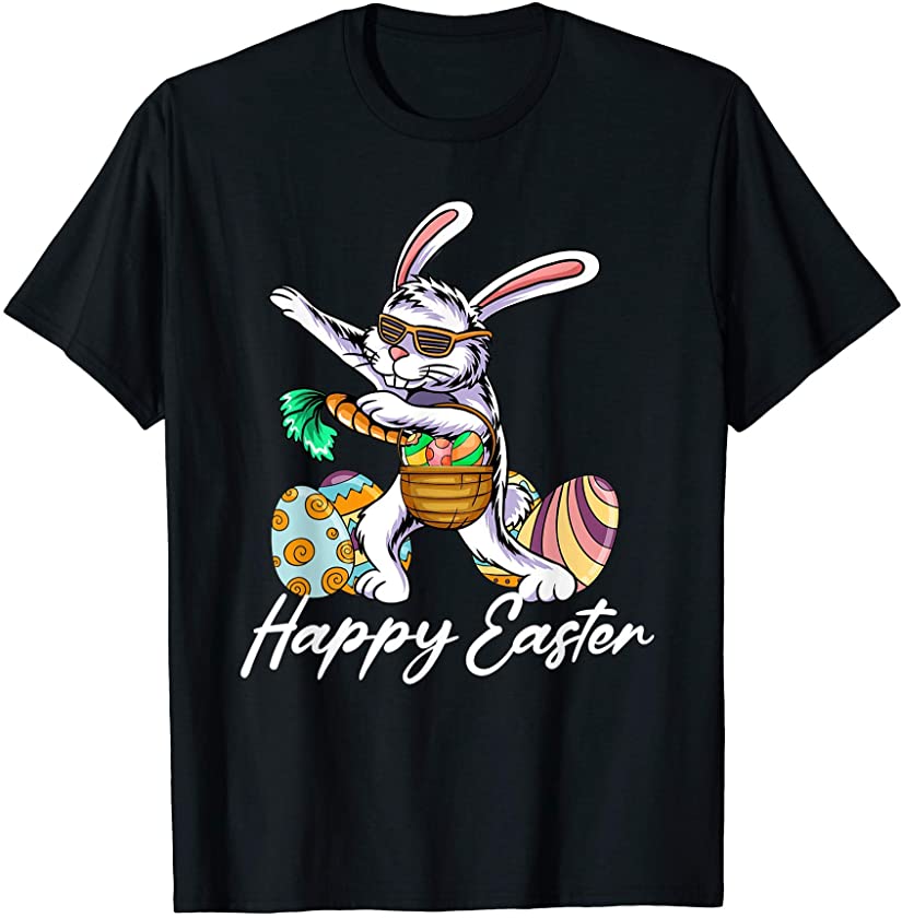 Dabbing Rabbit Easter Day Cute Eggs Dab Boys Girls Kids T-Shirt