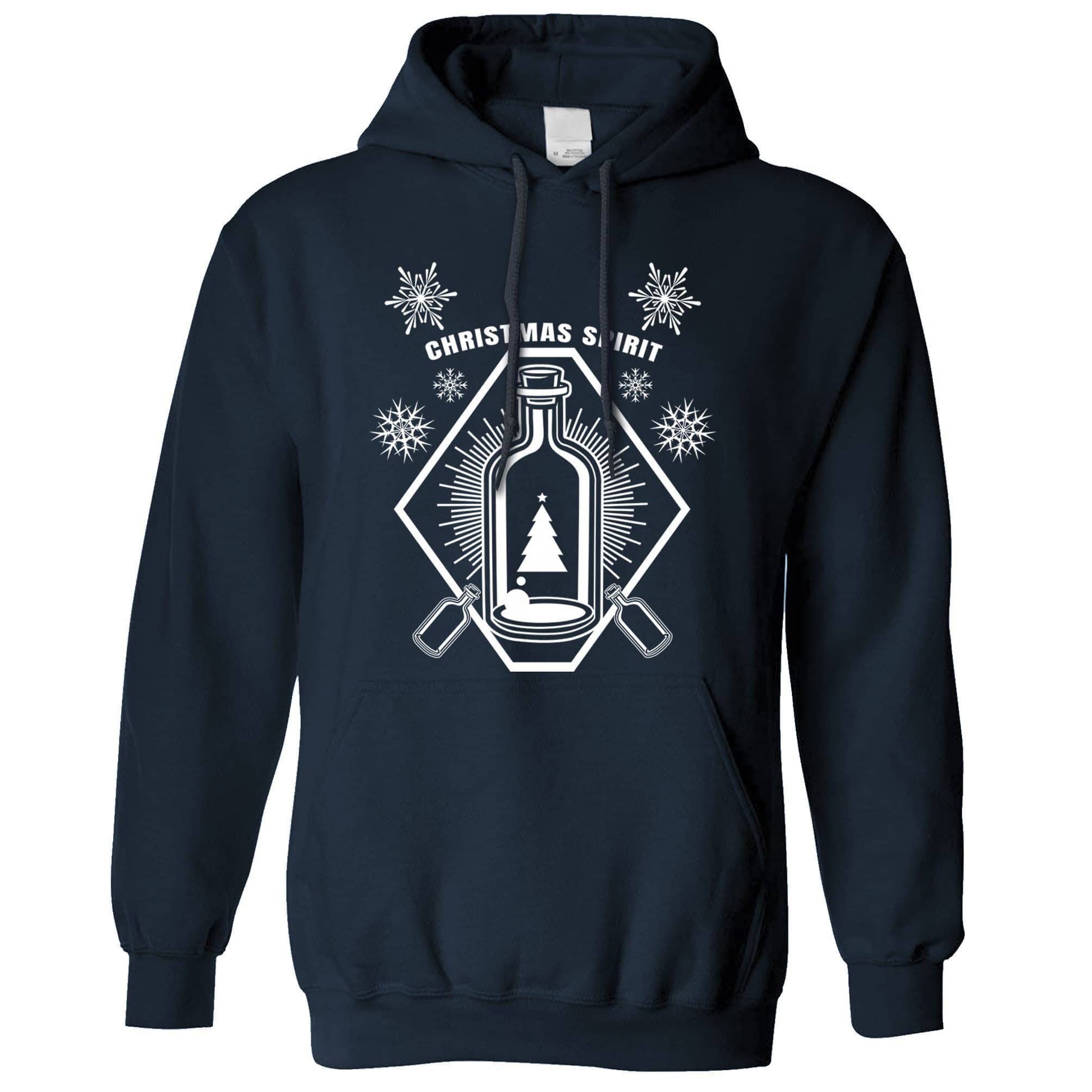 Booze Hoodie Christmas Alcohol Bottle Hooded Jumper