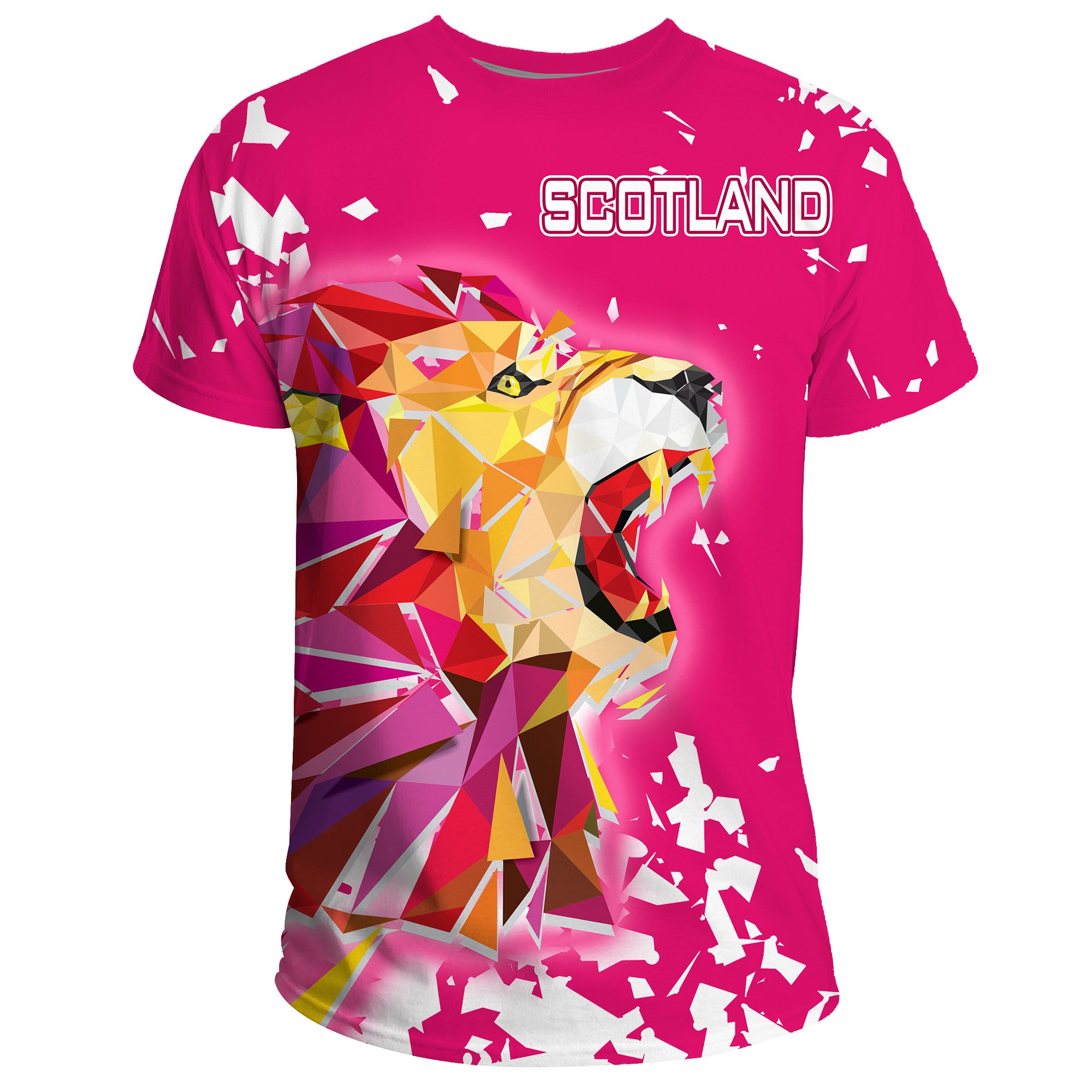 1stScotland T-Shirt Pink Lion A27