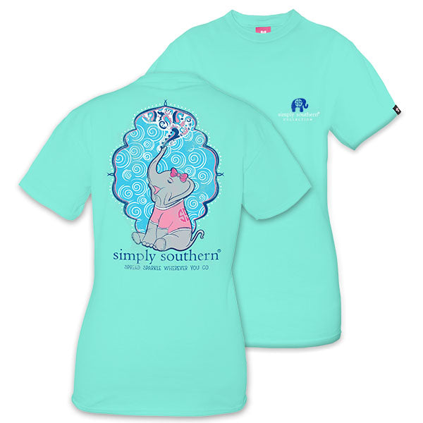 Sale Simply Southern Preppy Spread Sparkle Elephant T-Shirt