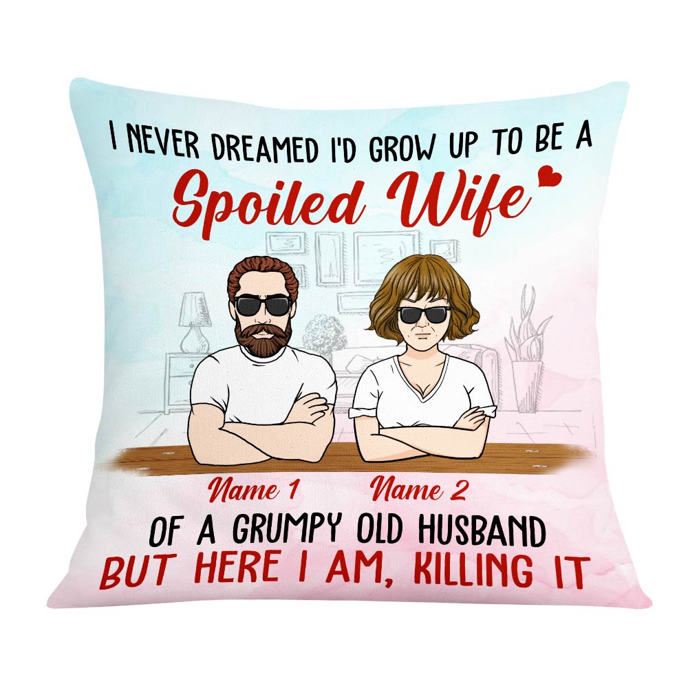 Personalized Old Couple Here I Am Pillow Db118 26O57