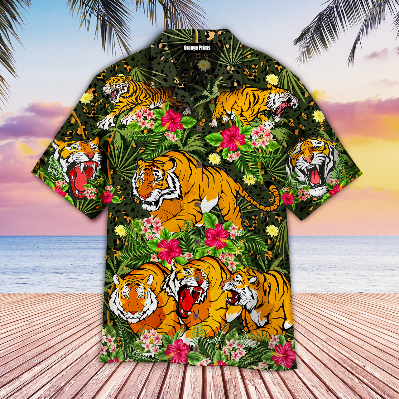 Tiger Tropical Aloha Hawaiian Shirt | For Men & Women | Hw440