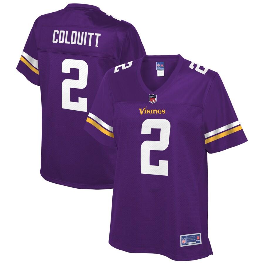 Britton Colquitt Minnesota Vikings NFL Pro Line Womens Player Jersey – Purple