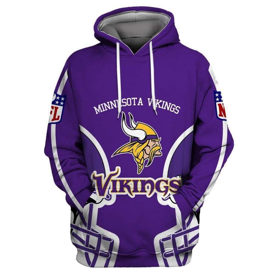 Minnesota Vikings Printed Hoodie Unisex 3D All Over Print