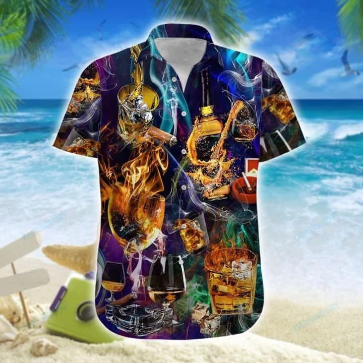 Whiskey Hawaiian Shirt LH2206