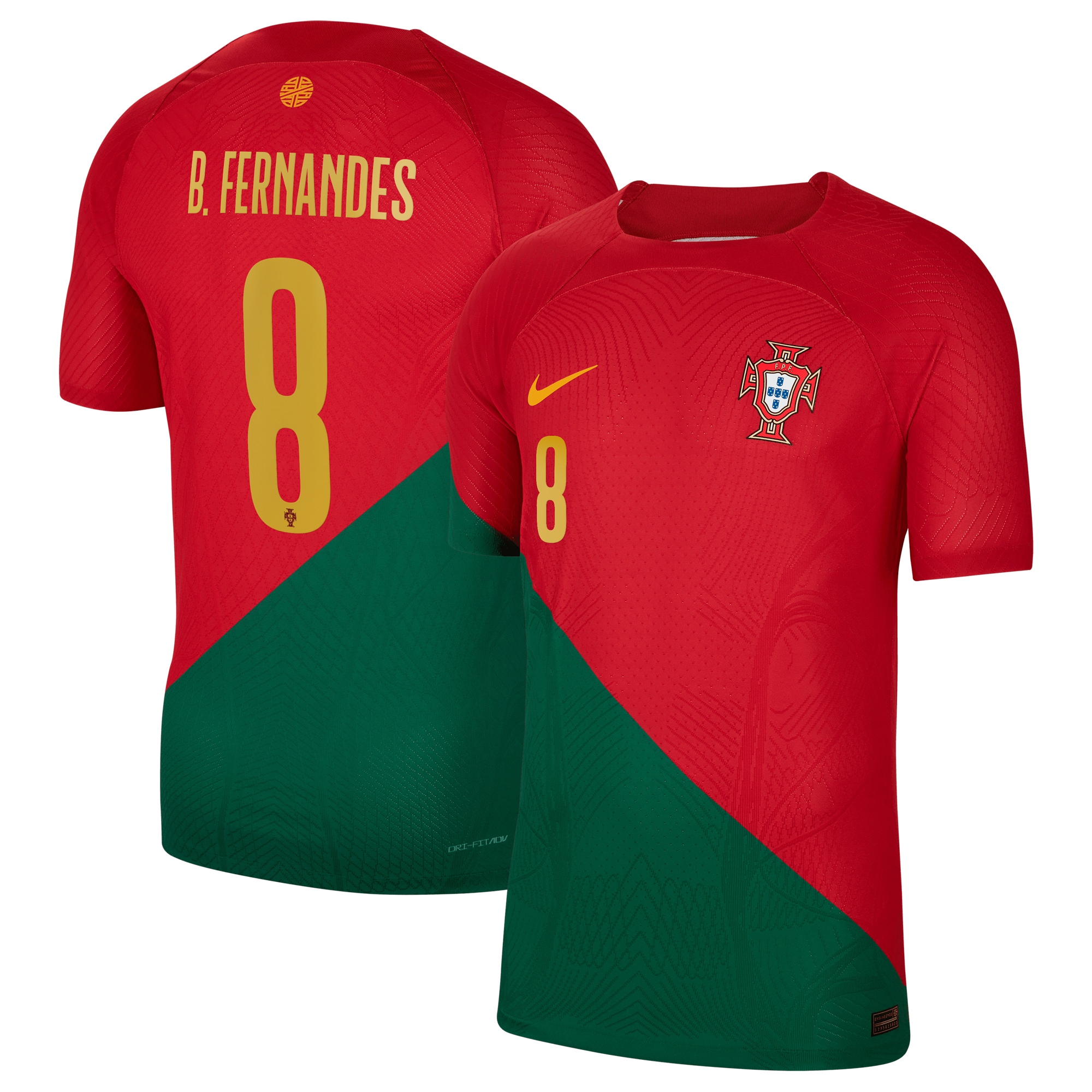 Bruno Fernandes Portugal National Team 2022/23 Home Vapor Match Authentic Player Jersey – Red